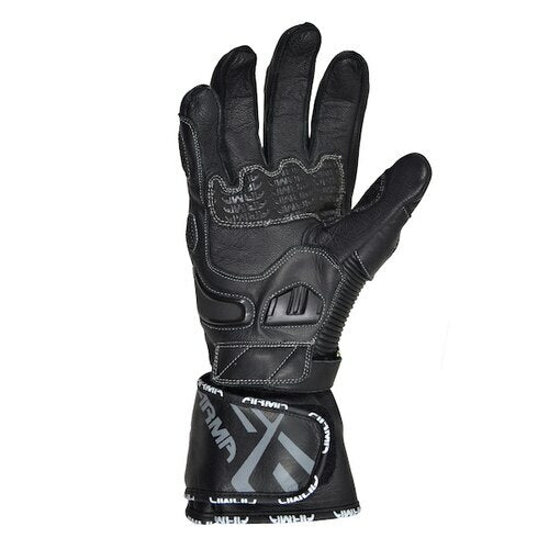 ARMR Moto S870 Leather Sports Race Motorcycle Motorbike Aramid Lined Glove Black