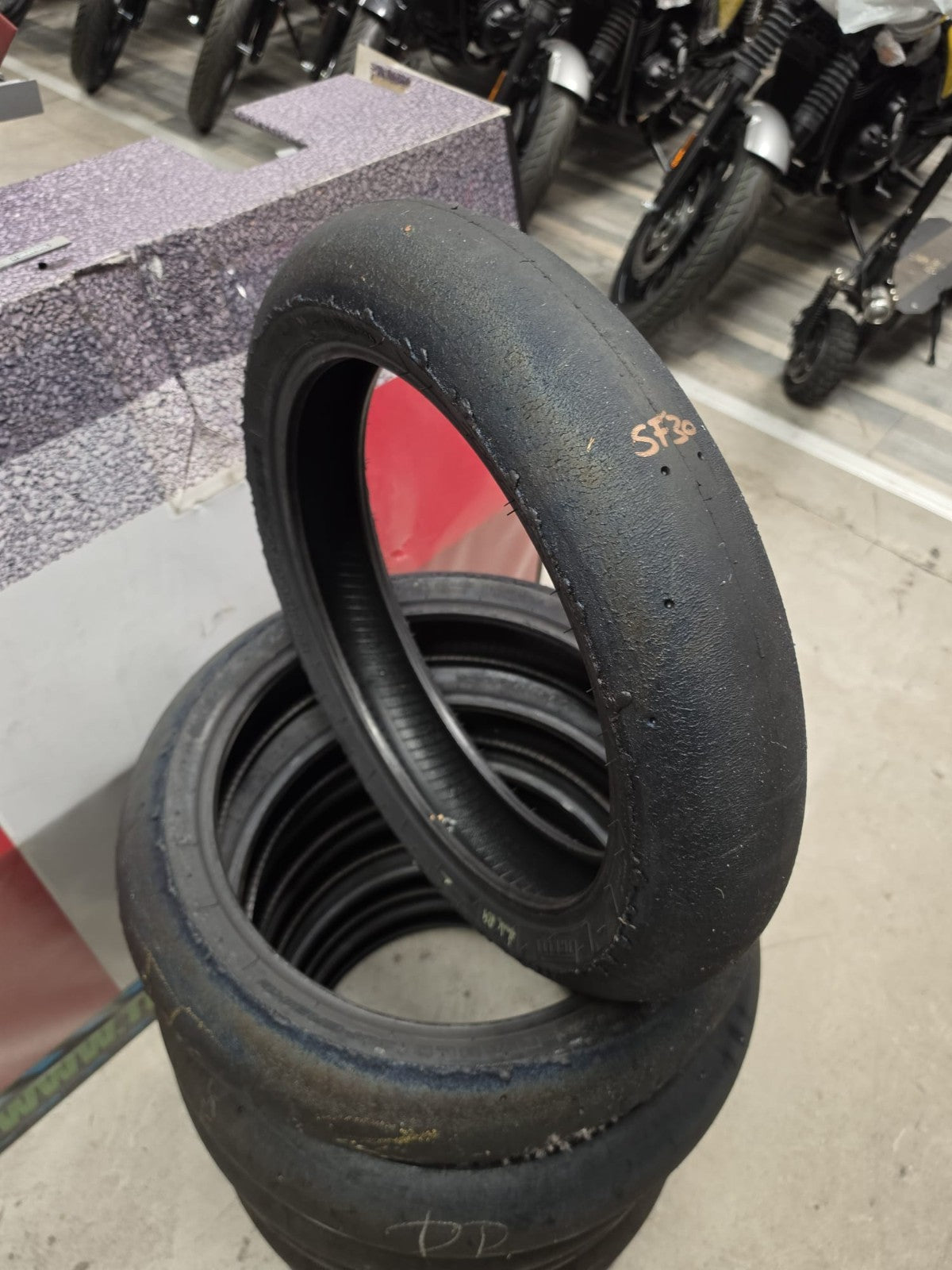 Pirelli Diablo Superbike SC1 125/70-17 Used BSB Scrub Motorcycle Tyre - SF30