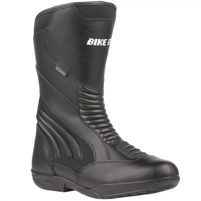 Bike It Burhou All-Seasons Waterproof Black Touring Motorcycle Motorbike Boots