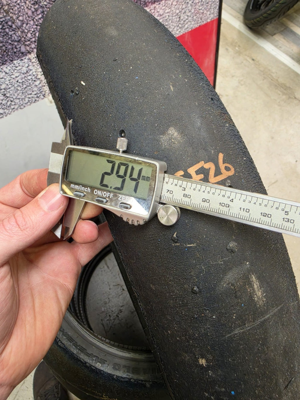 Pirelli Diablo Superbike SC1 125/70-17 Used BSB Scrub Motorcycle Tyre - SF26