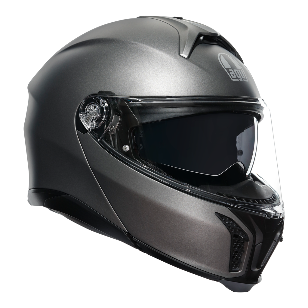 AGV Tour Modular Solid Luna Grey EC2206 Modular Flip Motorcycle Motorbike Helmet