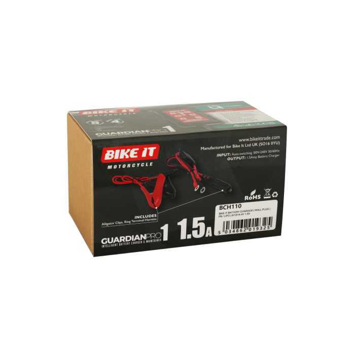 Bike It Guardian Pro 1 Intelligent Lithium Battery Charger Maintainer 6 & 12v