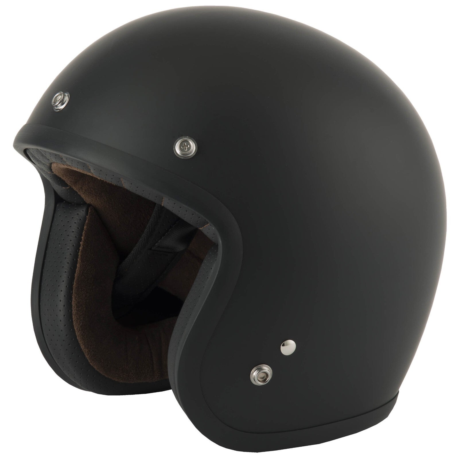 VCAN H541 Slim Retro Style Open Face Motorcycle Motorbike 2206 Helmet Matt Black