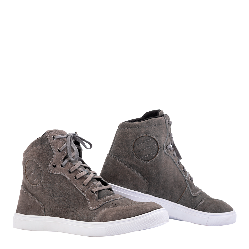 RST HiTop Moto Sneaker Ladies CE Motorcycle Motorbike Trainer Boots - Grey Suede