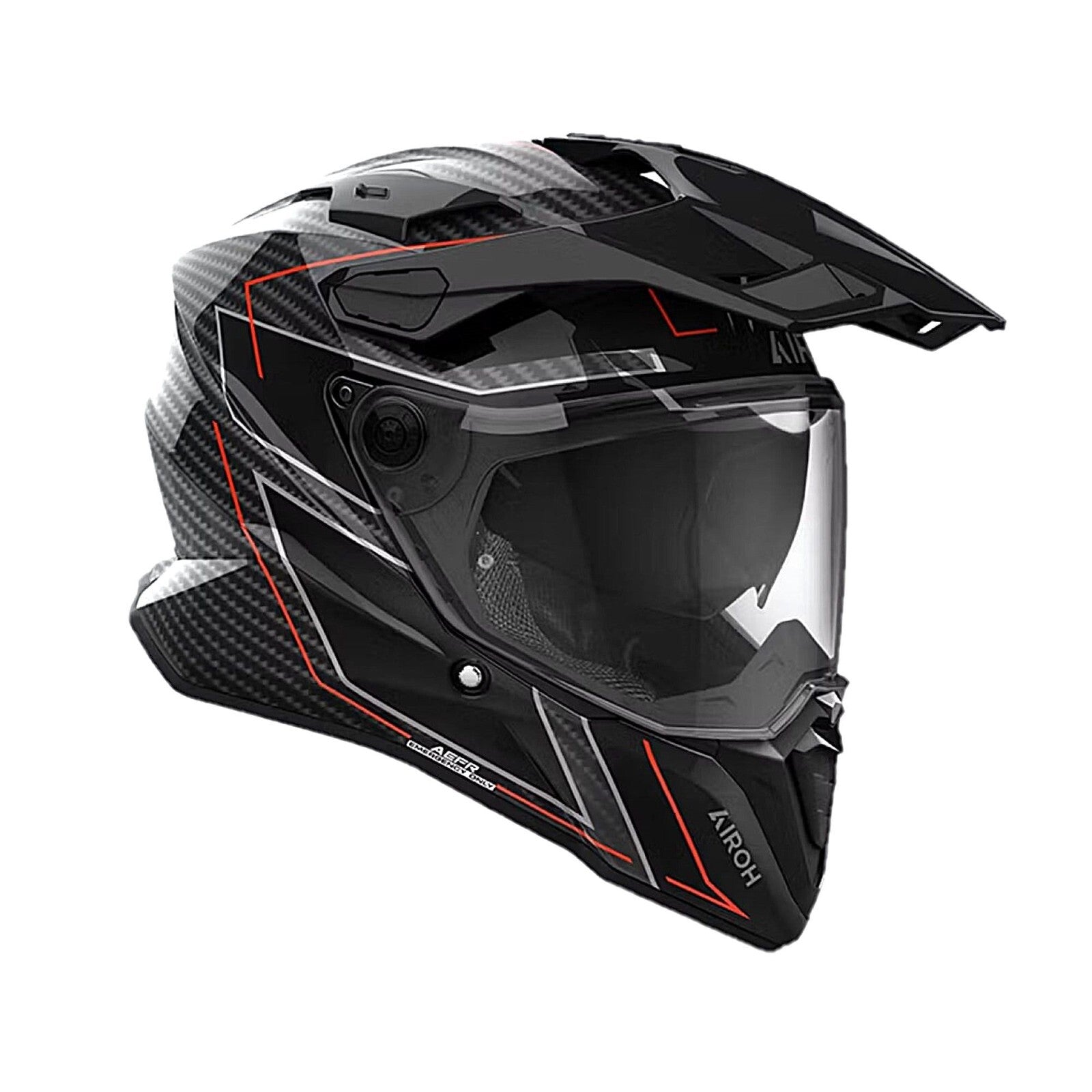 Airoh Commander 2 Adventure ACU ECE2206 Motorcycle Helmet Stylish Carbon Gloss