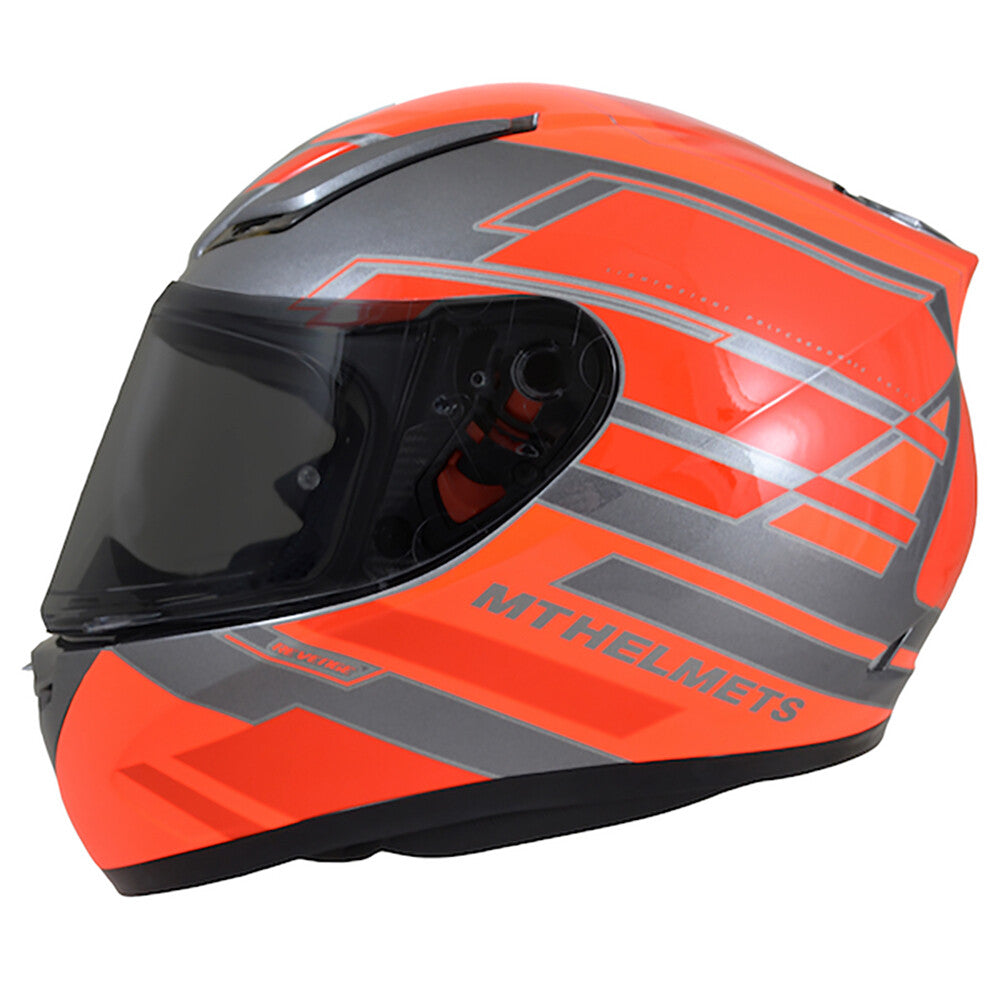 MT Revenge Zusa Full Face Motorcycle Motorbike Helmet Fluo Orange & Red