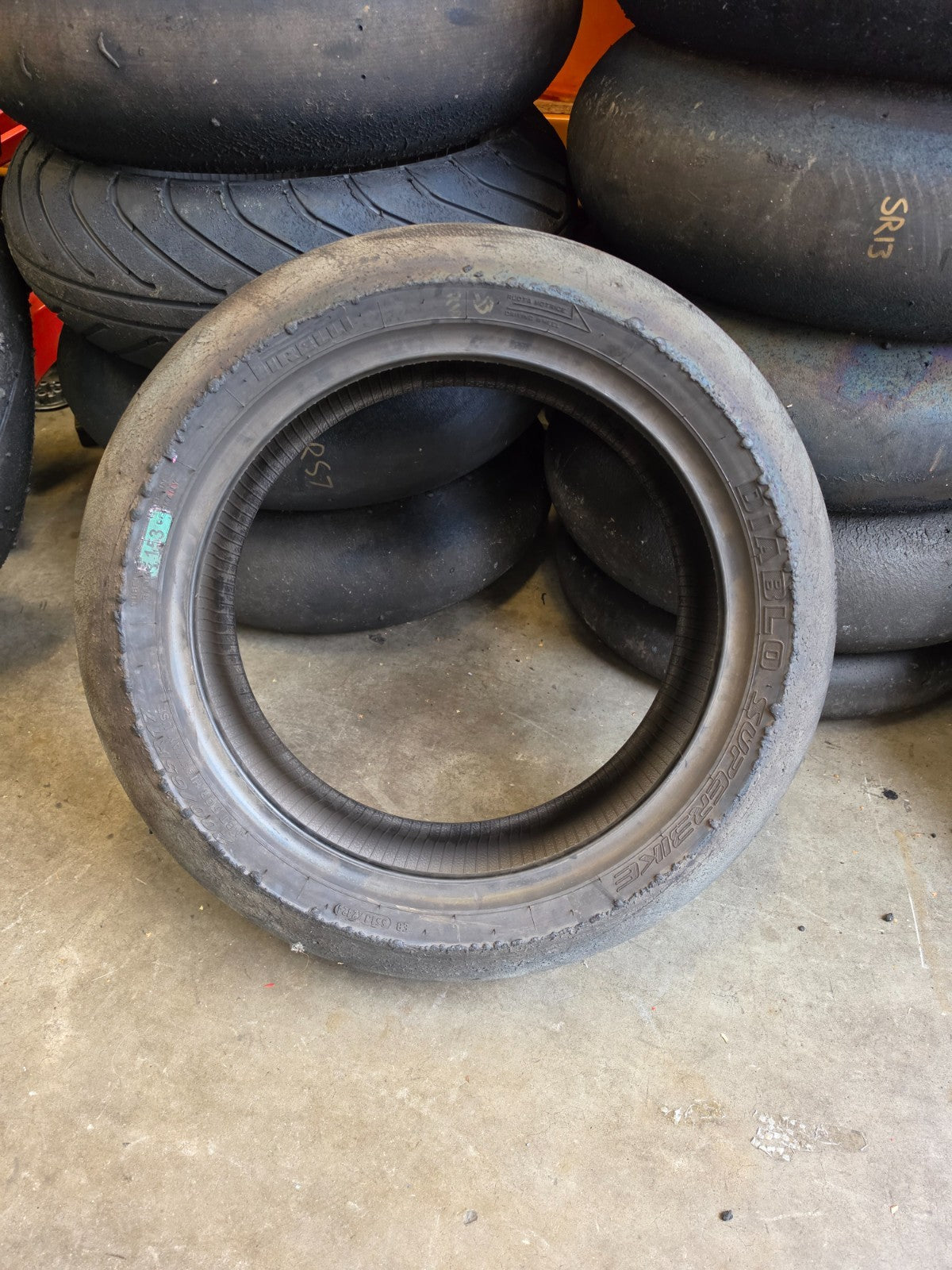 Pirelli Diablo Superbike SC0 200/65-17 Used BSB Scrub Motorcycle Tyre - RS12
