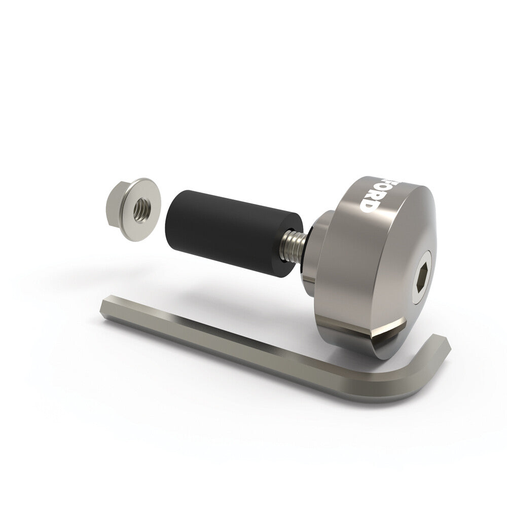 Oxford Bar Ends 1 Essential Motorcycle Bar Ends 22mm Bars - Silver - OX589