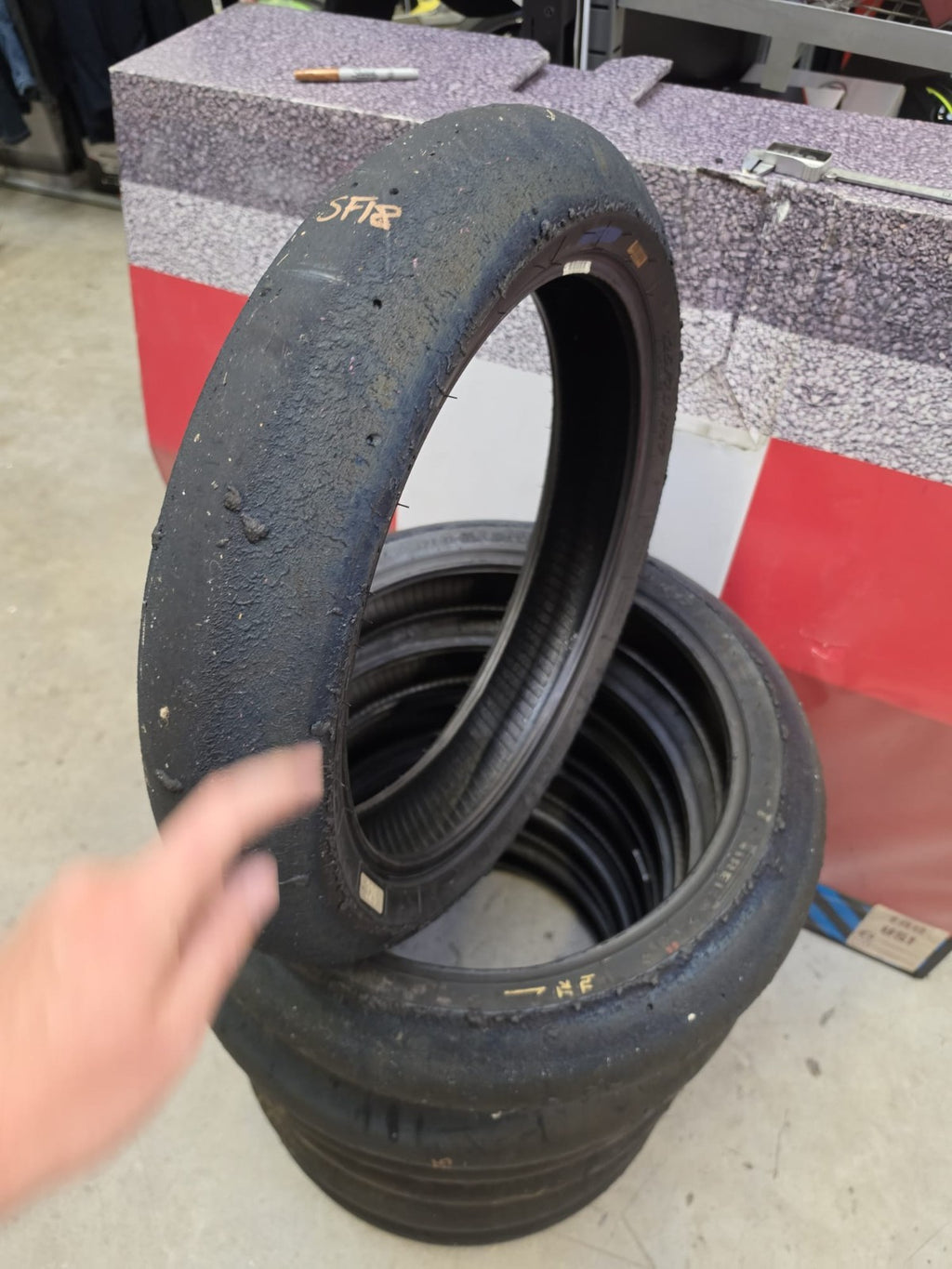 Pirelli Diablo Superbike SC1 125/70-17 Used BSB Scrub Motorcycle Tyre - SF18