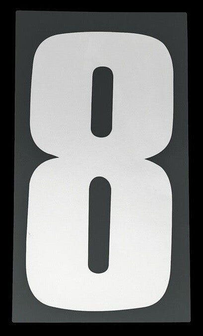 Bike It 6 Inch Motorcycle Motorbike Race Numbers - White - 10 Pack