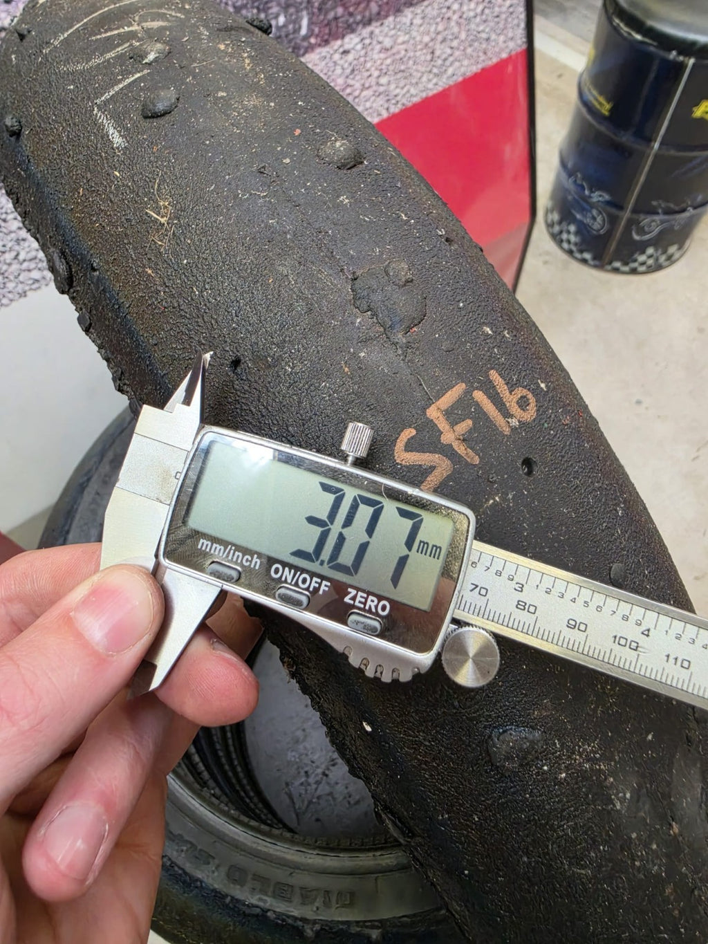 Pirelli Diablo Superbike SC1 125/70-17 Used BSB Scrub Motorcycle Tyre - SF16