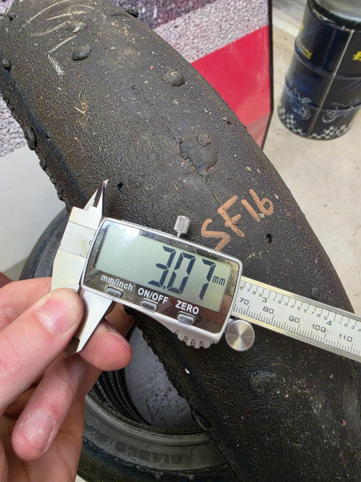 Pirelli Diablo Superbike SC1 125/70-17 Used BSB Scrub Motorcycle Tyre - SF16