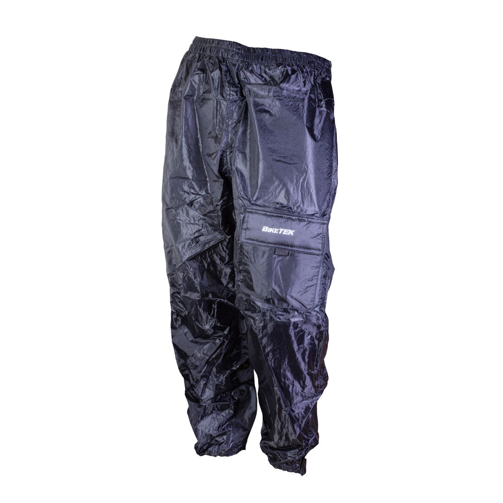 Biketek Delux Waterproof Motorcycle Motorbike Over Pants Trousers -  Black