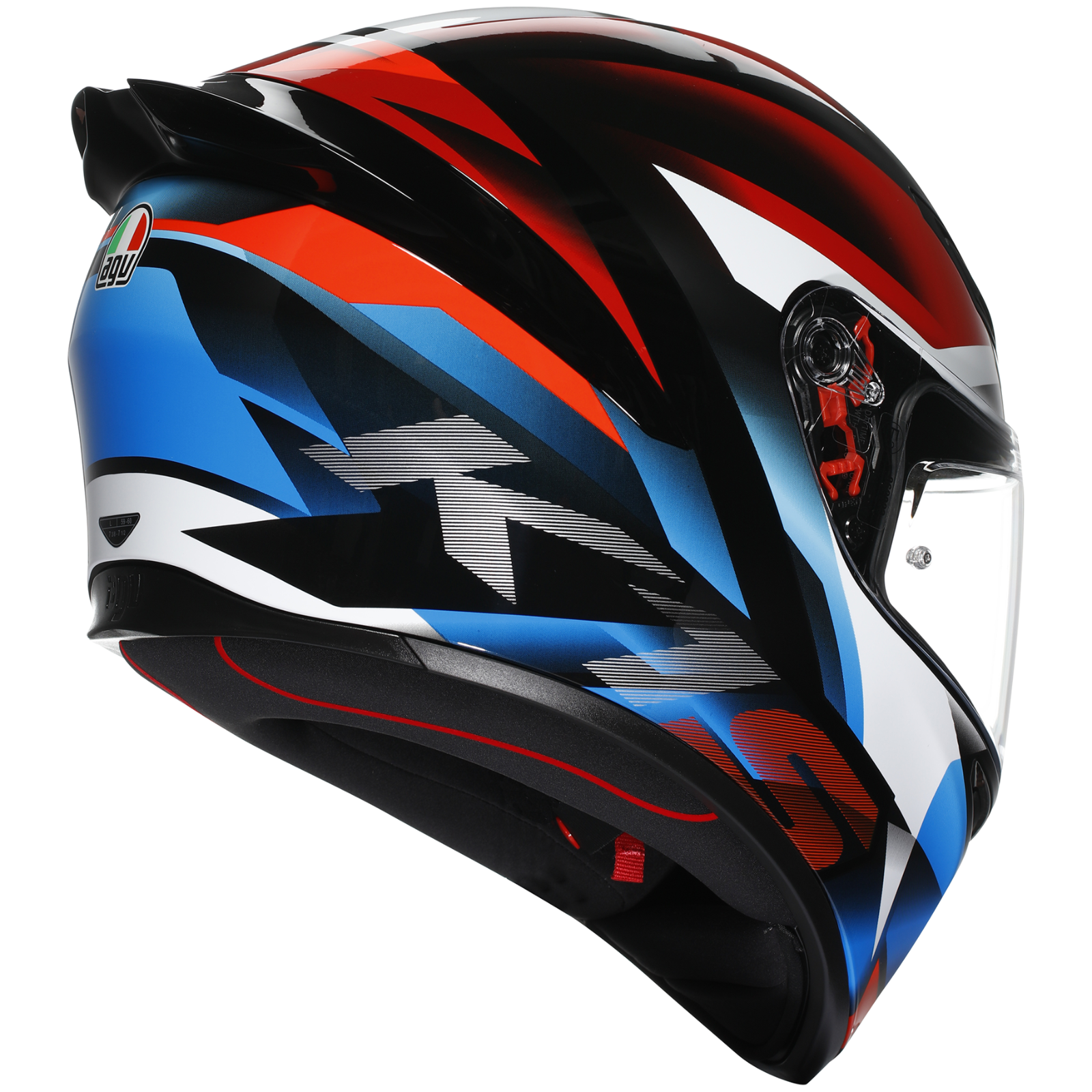 AGV K1S Fastlap Gloss Black Red Blue ECE2206 Motorcycle Motorbike Helmet