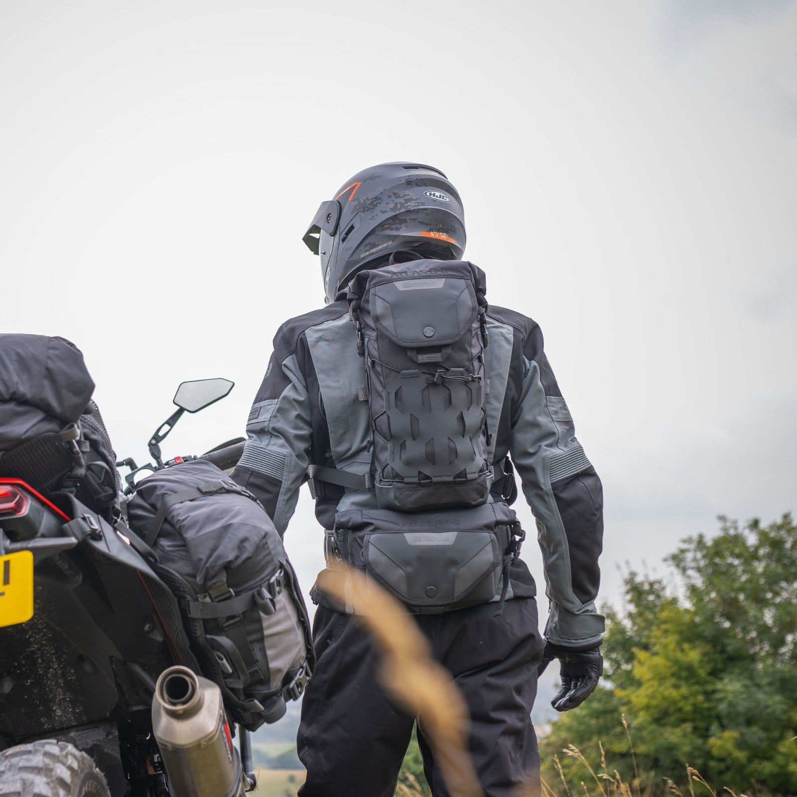 Oxford Atlas B-10 Advanced Motorcycle Motorbike Waterproof Backpack Black OL1002
