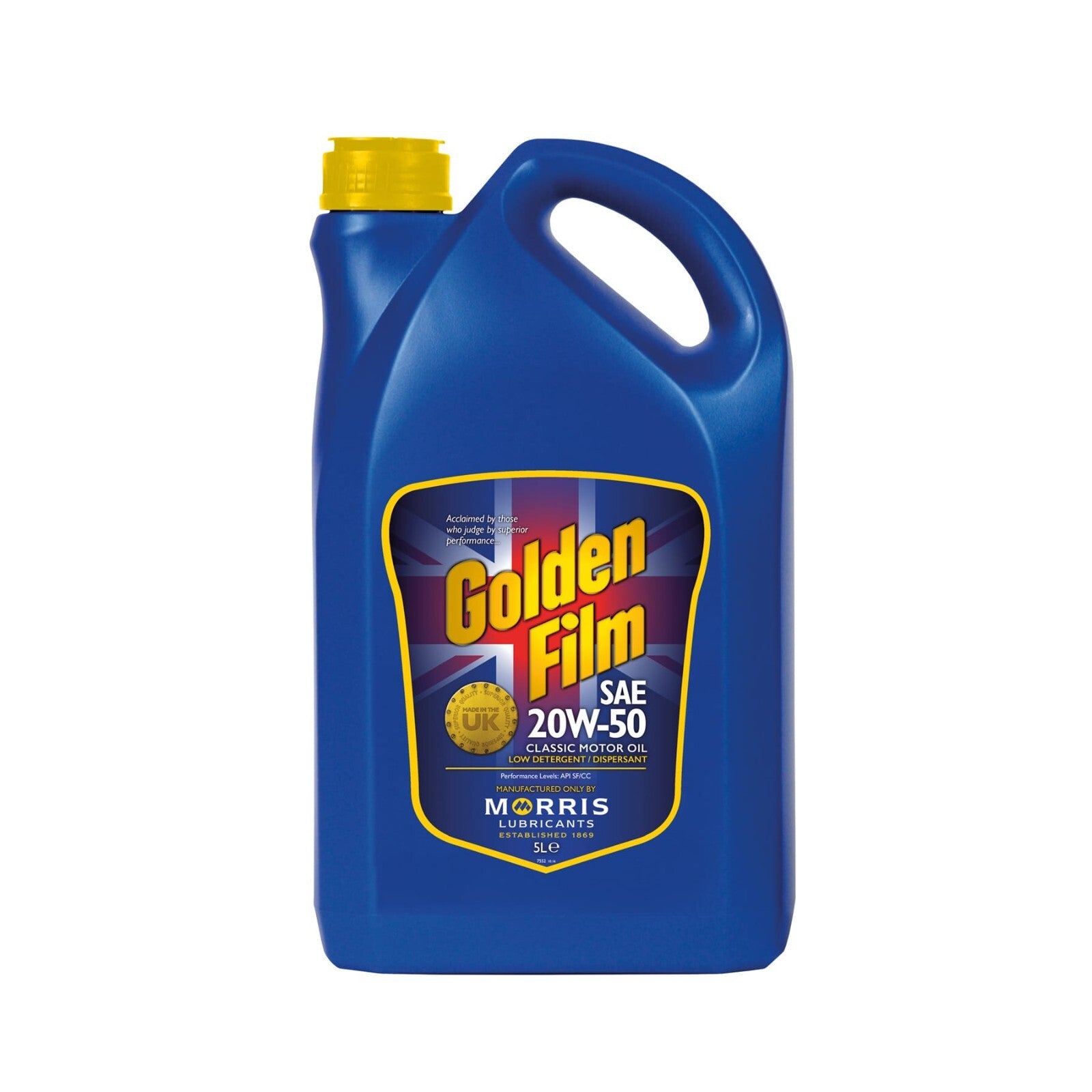 Morris Lubricants Golden Film 20W-50 Classic Car & Motorcycle Engine Oil - 5L