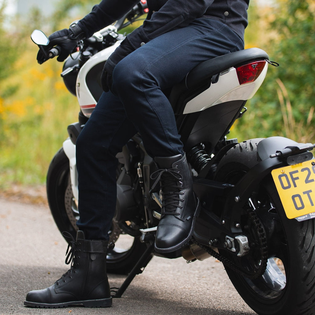 Oxford Super Stretch CE AA Motorcycle Motorbike Slim Jeans Indigo Blue