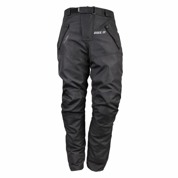 Bike It Triple Black Textile Touring Waterproof CE AA Motorcycle Bike Pants