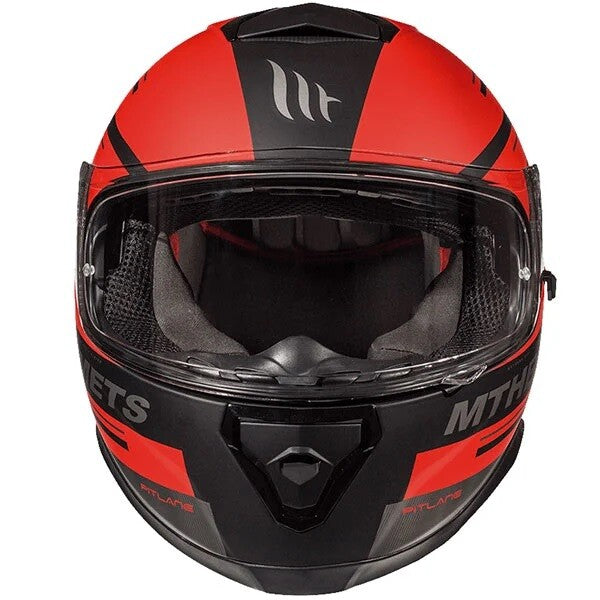 MT Thunder 3 SV Pitlane Motorcycle Motorbike Full Face Helmet Matt Red / Black