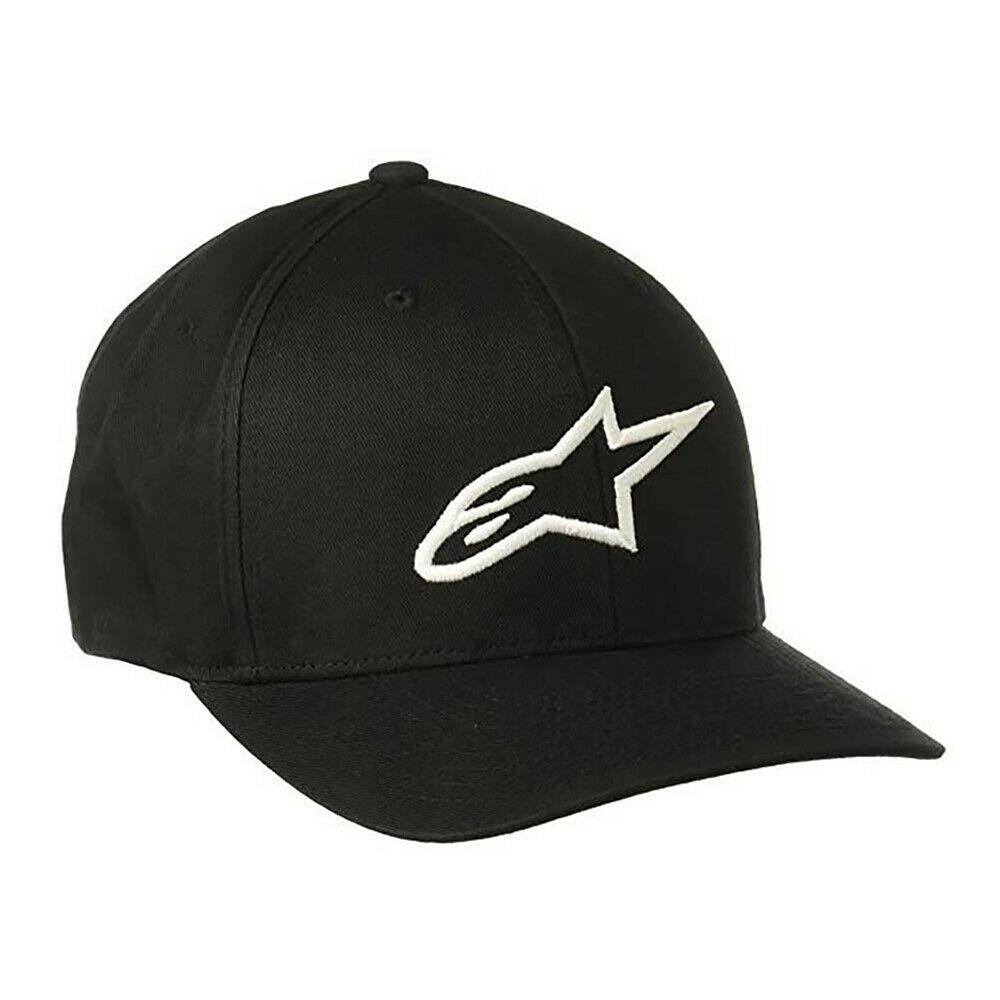 Alpinestars Ageless Curve Flex Fit Casual Baseball Hat Cap Black White