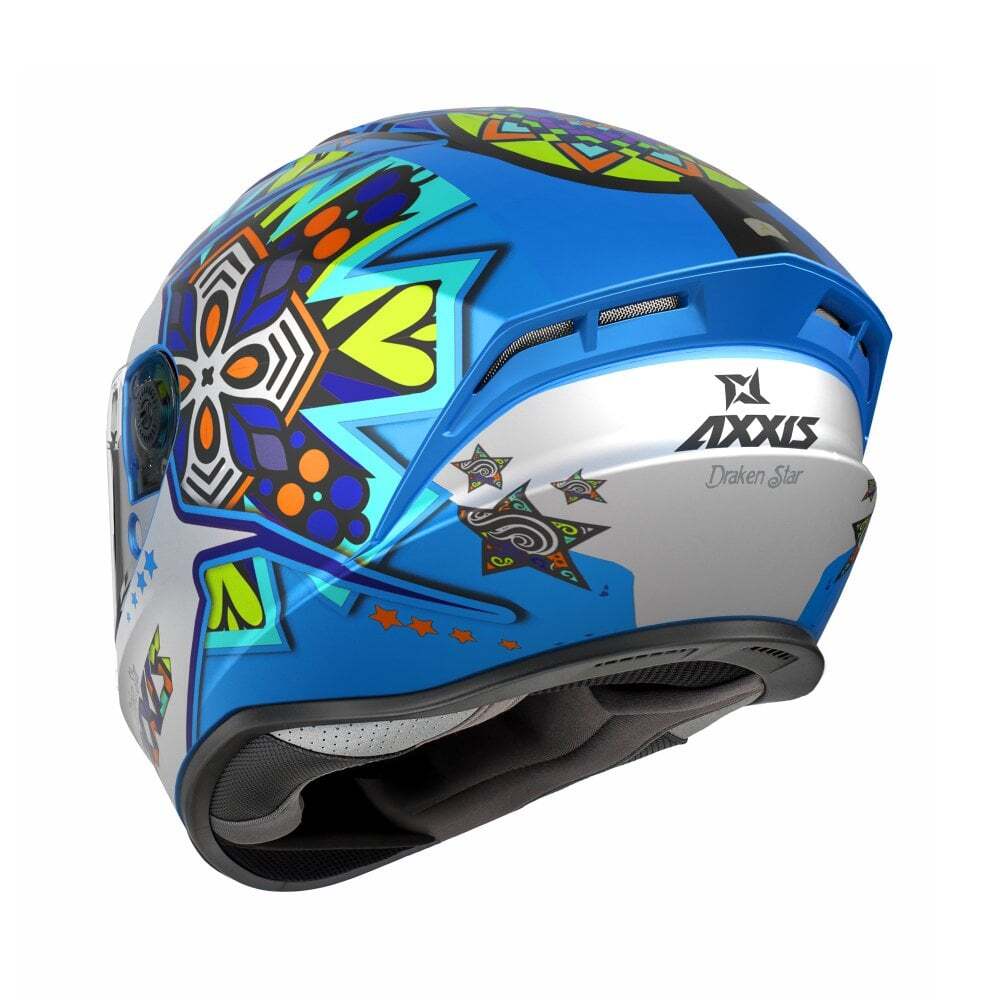 Draken S Star C17 Full Face ECE 2206 Motorcycle Motorbike Helmet Gloss Fluo Blue