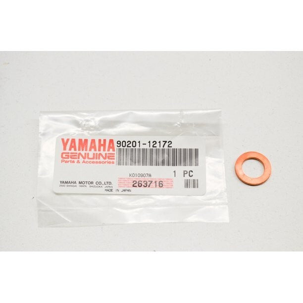 Yamaha HW125 Genuine Crankcase Washer, 2012 - 2017, 90201-12172, 3412175700