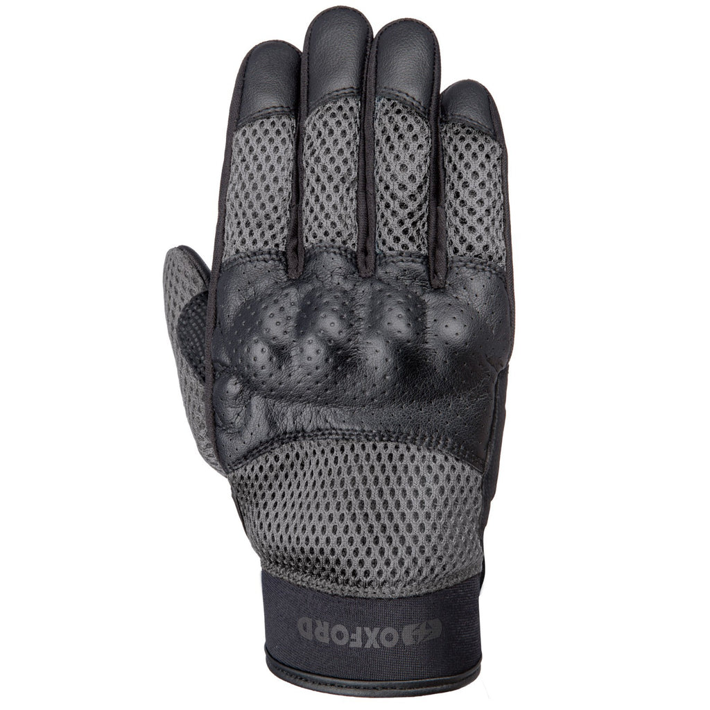 Oxford Spartan Air Lightweight Summer Mesh Motorcycle Motorbike Glove Black Grey