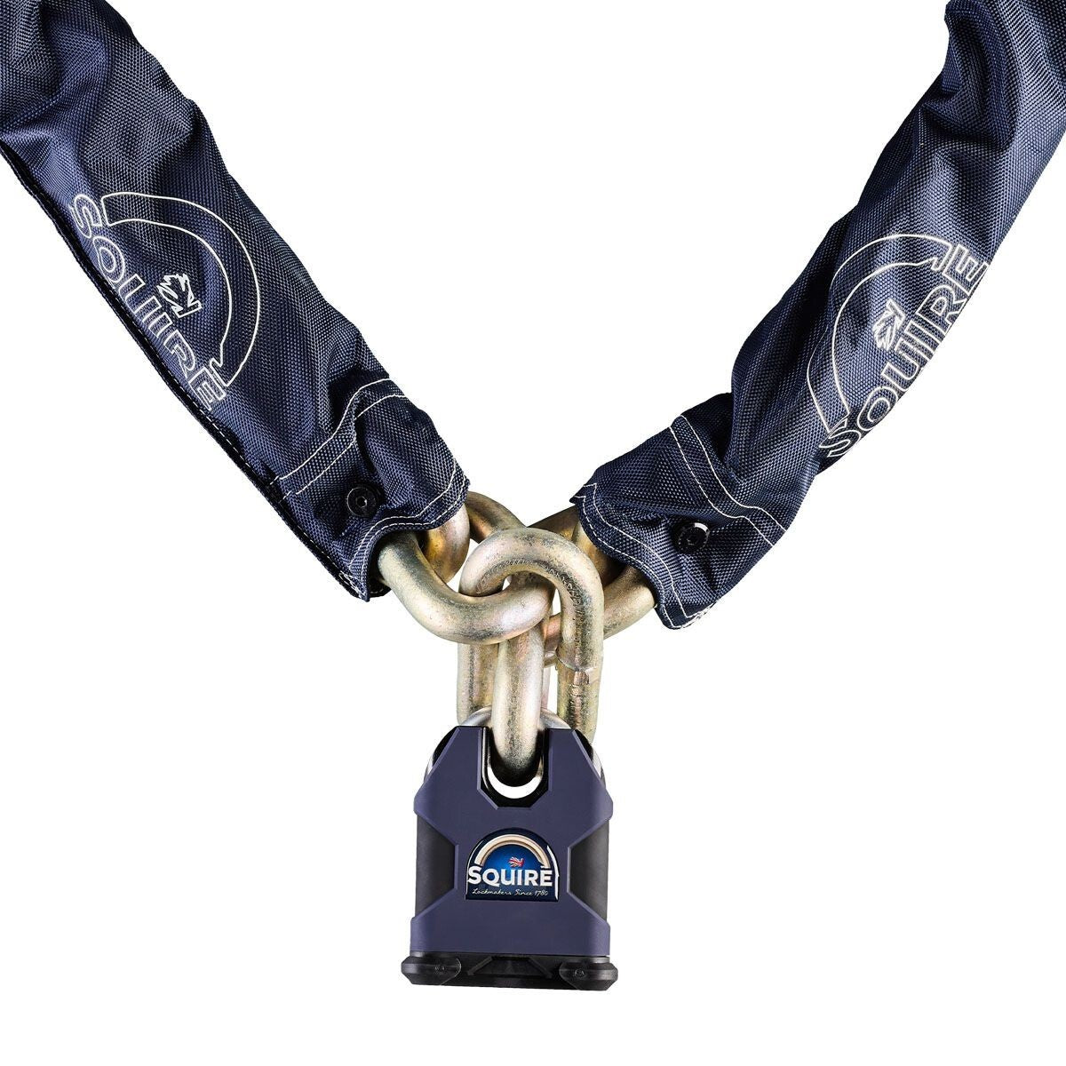 Motorcycle Bicycle Squire Colossus 19mm Chain SS80CS Padlock Sold Secure - Gold