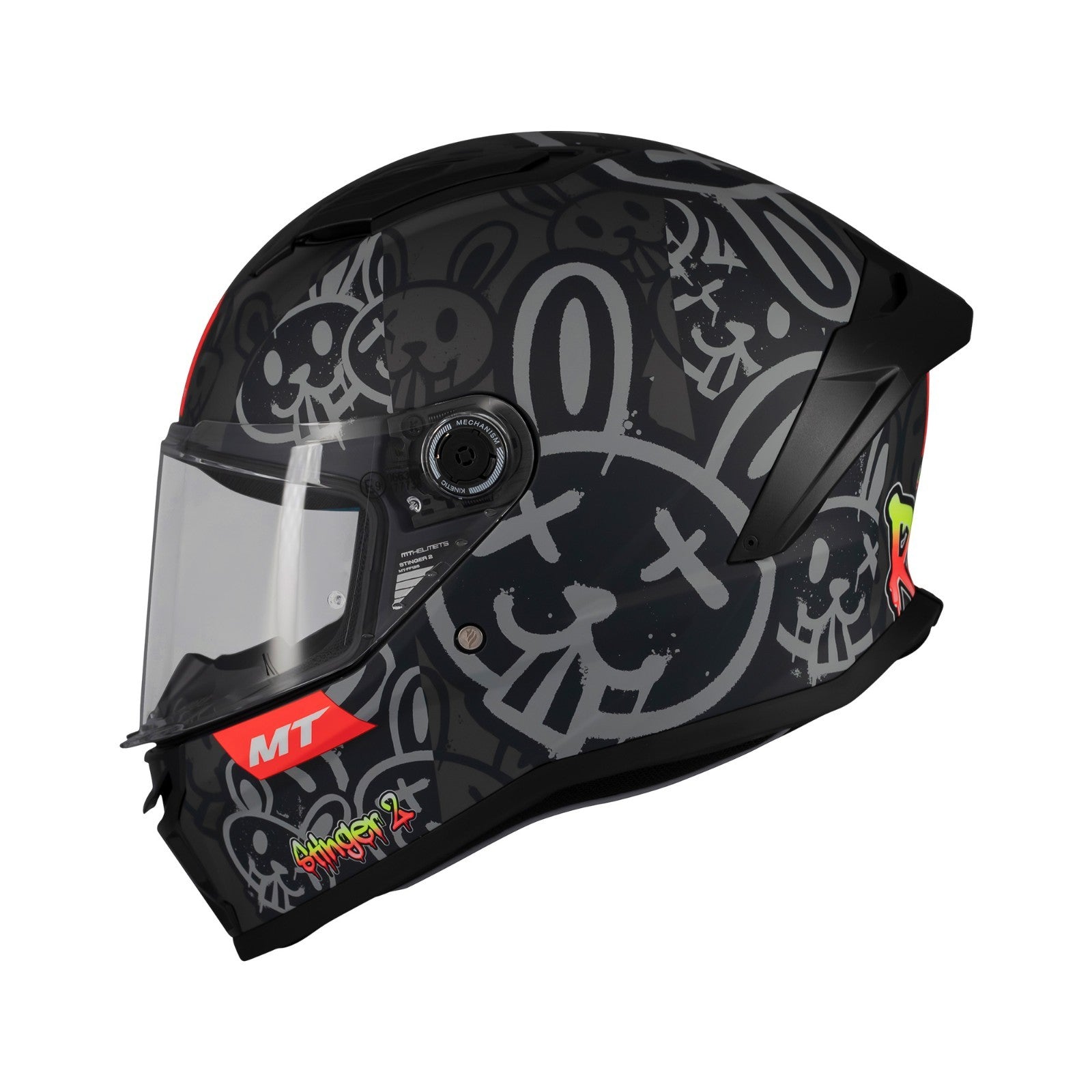 MT Stinger 2 Ram Matt Black Full Face ECE2206  Motorcycle Motorbike Helmet