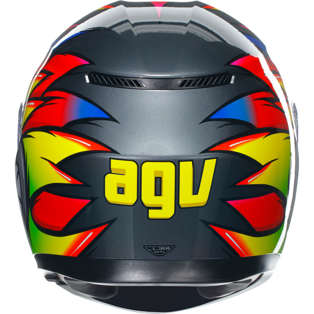 AGV K3 Birdy 2.0 Yellow Red ECE2206 ACU Full Face Motorcycle Motorbike Helmet