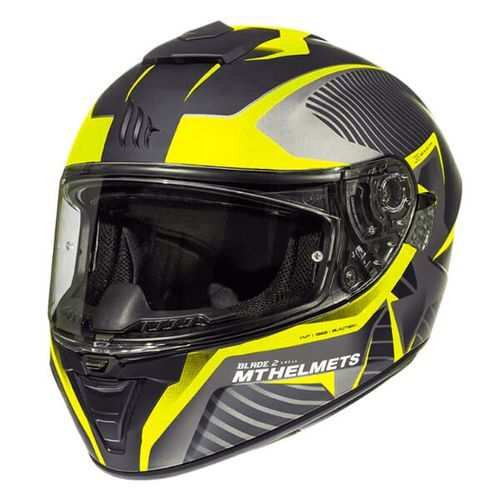 MT Helmets Blade 2 Breeze Fluro Yellow Motorcycle Motorbike Full Face Helmet