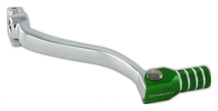 BikeTek MX Alloy Gear Lever With Green Tip - Kawasaki  KX450F - 2009-2015
