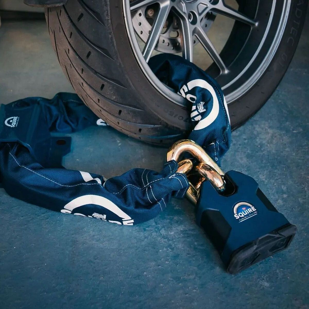 Motorcycle Bicycle Squire Behemoth 22mm Chain SS100CS inc. Sold Secure - Diamond