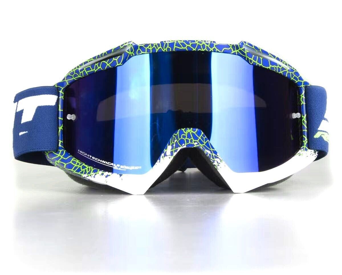 Shot Iris Dunke Blue/Neon Yellow Glossy Motocross Goggles