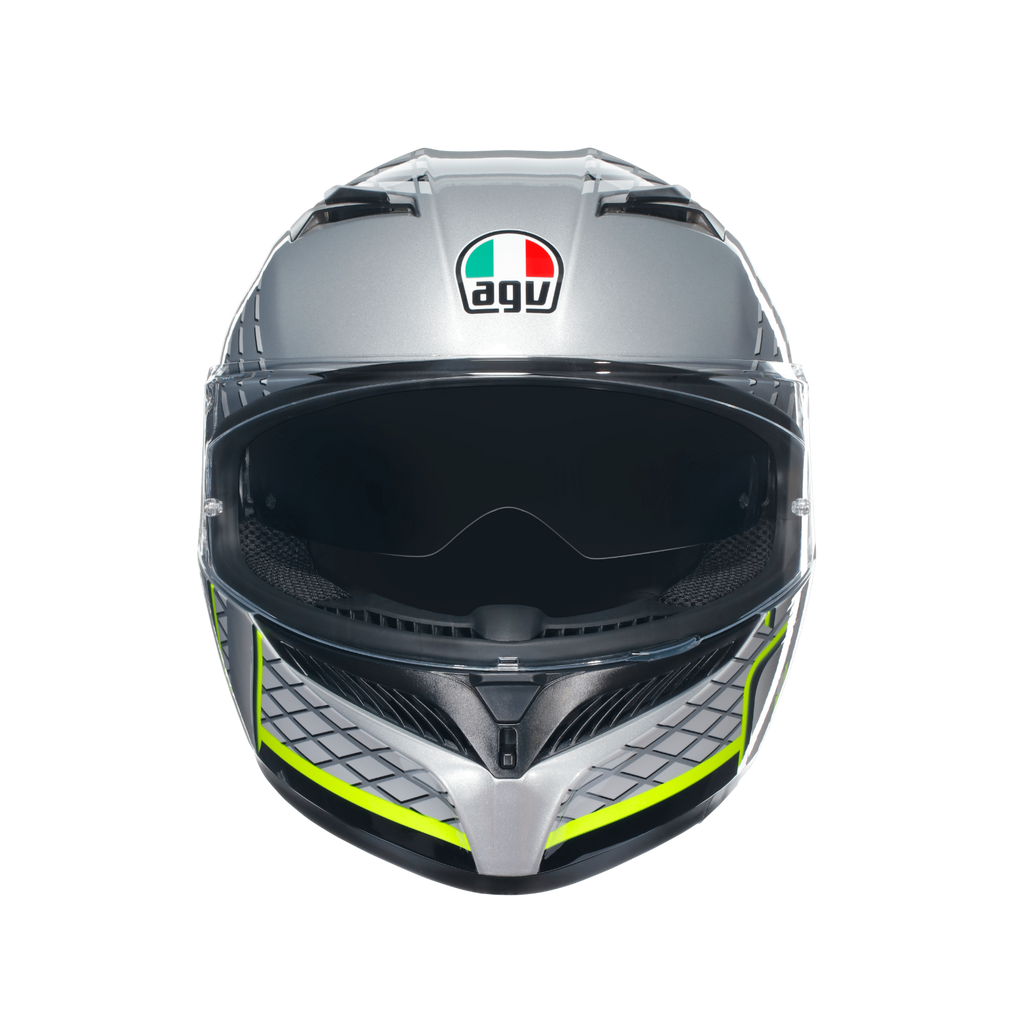 AGV K3 Fortify Grey Black Flo ECE2206 Full Face ACU Motorcycle Motorbike Helmet