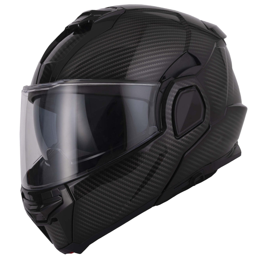 Vcan H299 Apache FCW Carbon Look Reverse Flip Over Motorcycle Motorbike Helmet