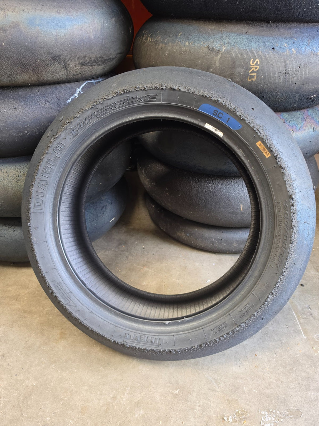 Pirelli Diablo Superbike SC1 200/60-17 Used BSB Scrub Motorcycle Tyre - RS2