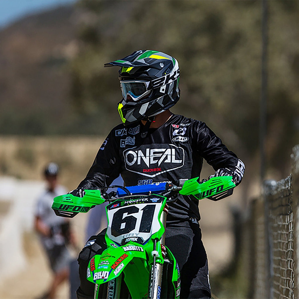 HJC I50 Vanish Green Grey Fluo MX Off Road Enduro Motorcycle Motorbike Helmet