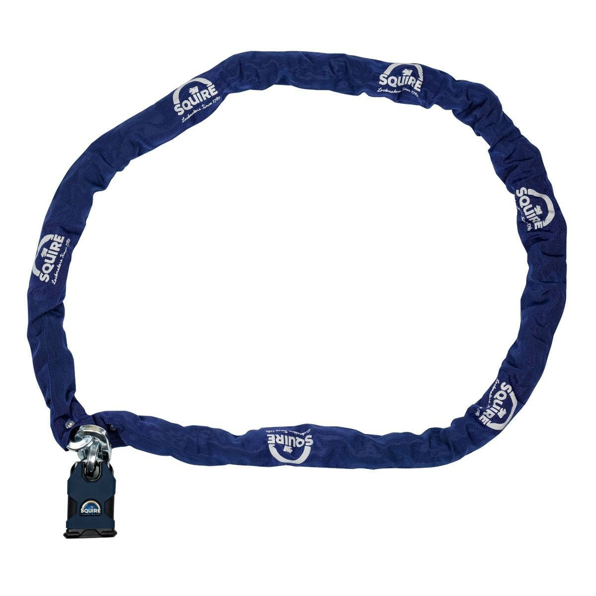 Motorcycle Bicycle Squire Immense XL 2 meter Chain 50mm Padlock - Gold/Diamond