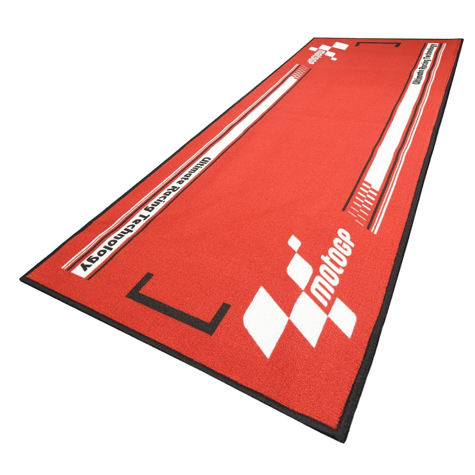 Bike Tek MotoGP Garage Mat Series 4 (Red/White) Motorcycle Garage Mat 190 X 80cm