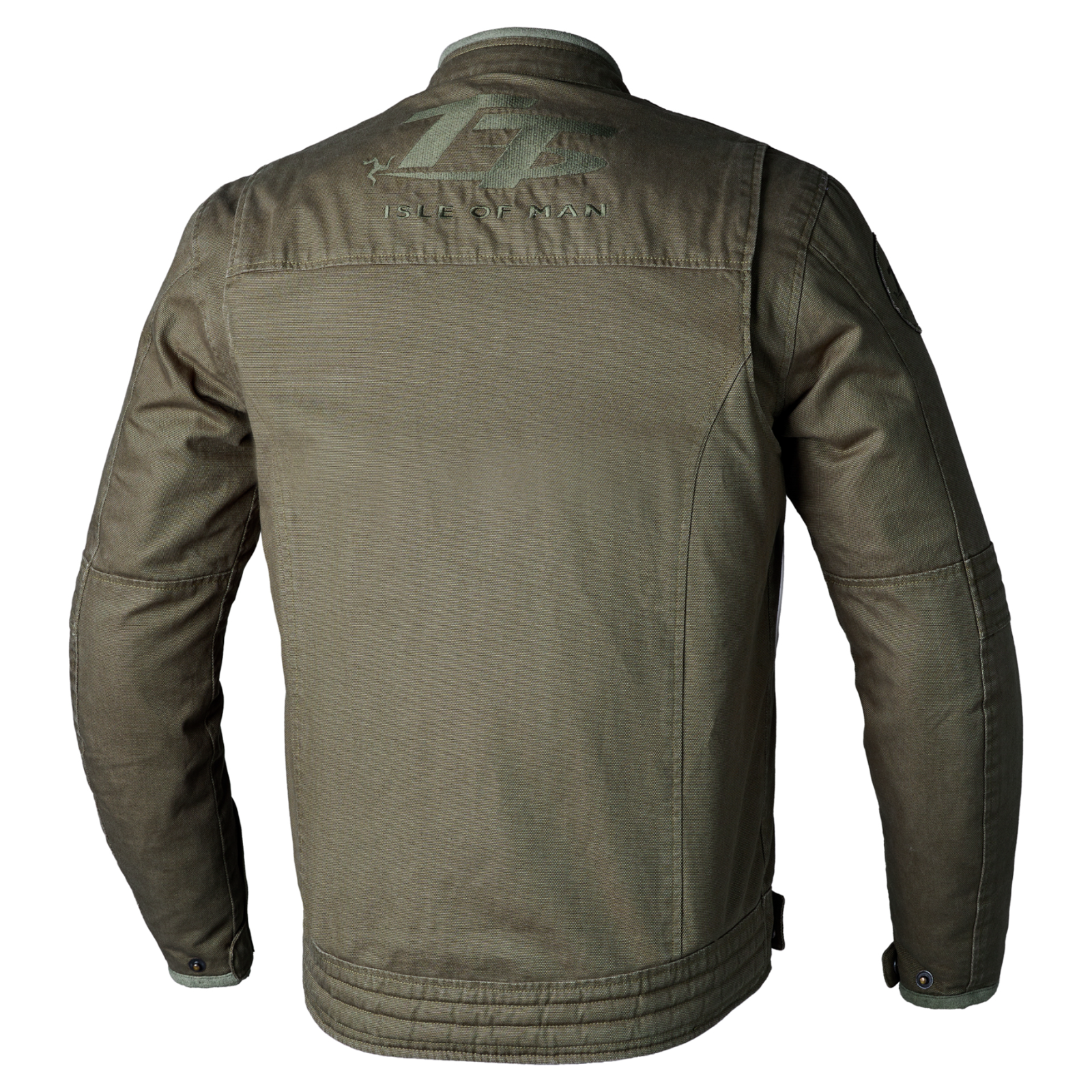 RST IOM TT Crosby 2 Classic Canvas CE Motorcycle Motorbike Textile Jacket Olive