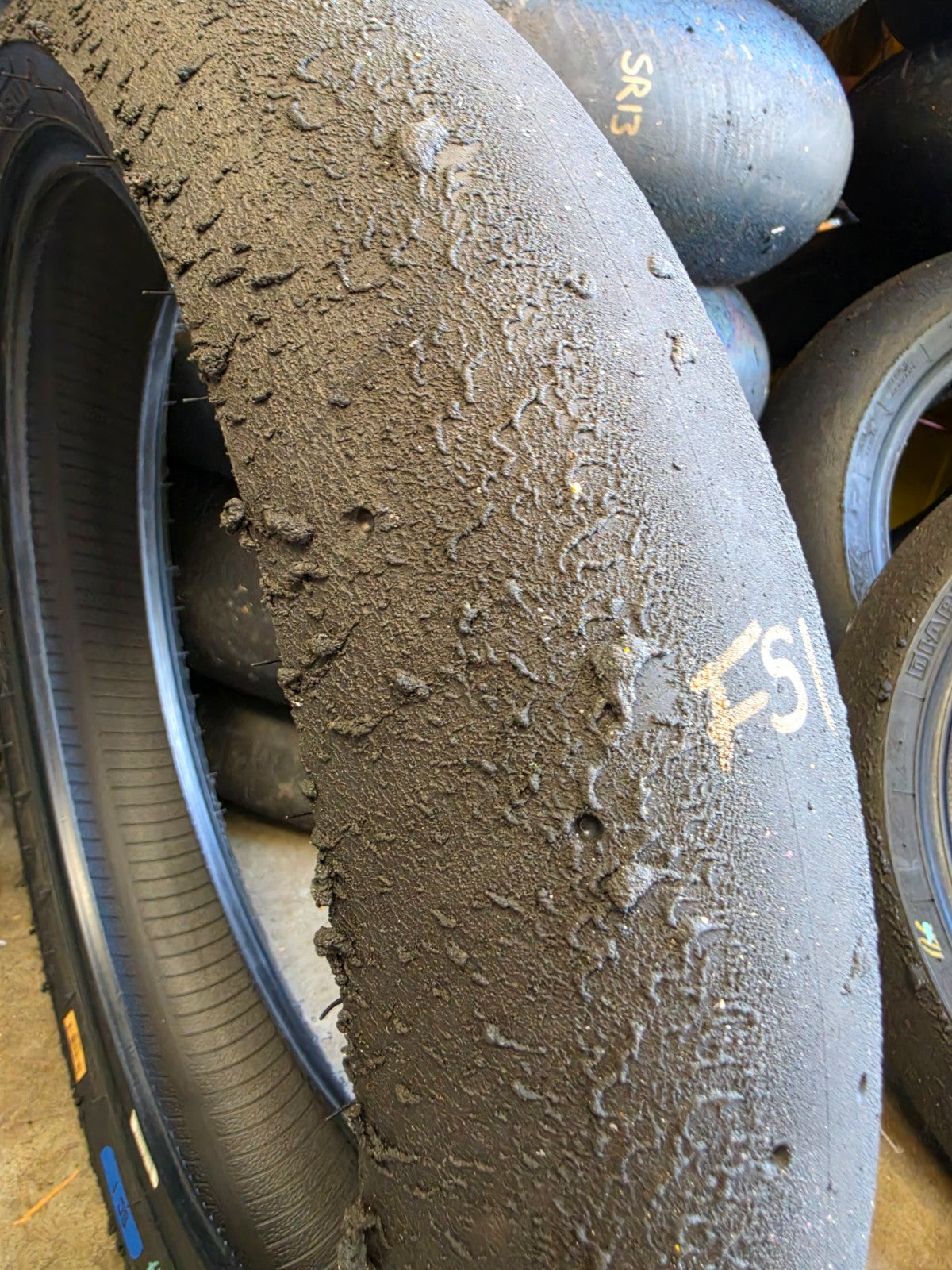Pirelli Diablo Superbike SC1 125/70-17 Used BSB Scrub Motorcycle Tyre - FS1