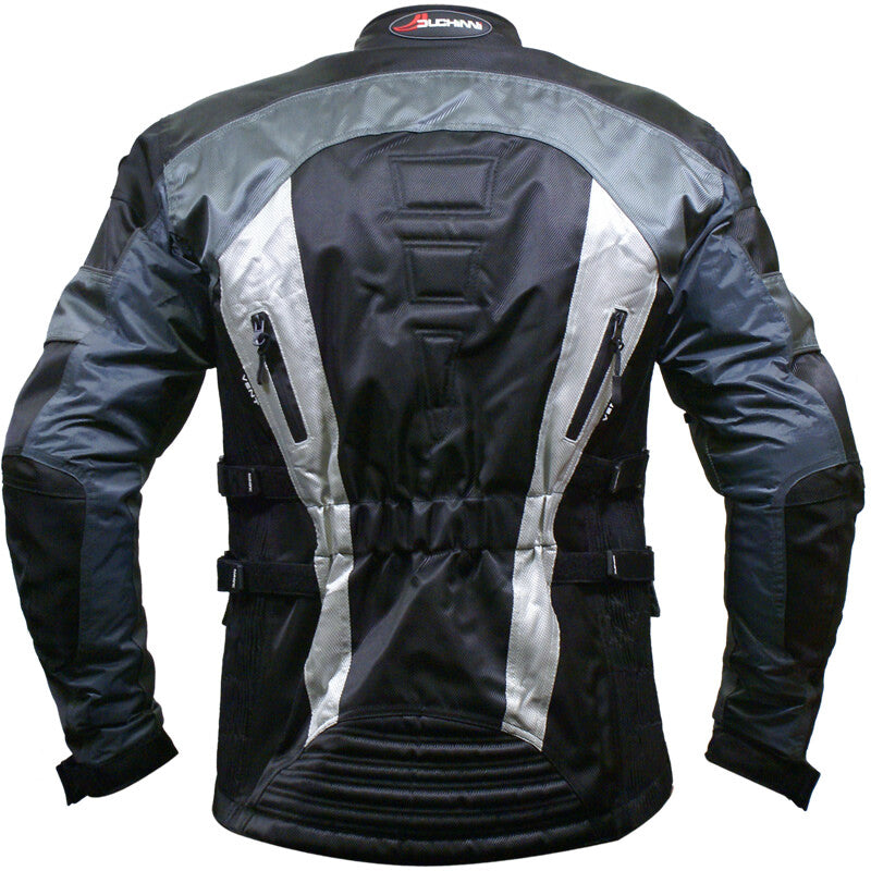 Duchinni Vortex Waterproof Textile Motorcycle Motorbike Jacket Black / Gunmetal
