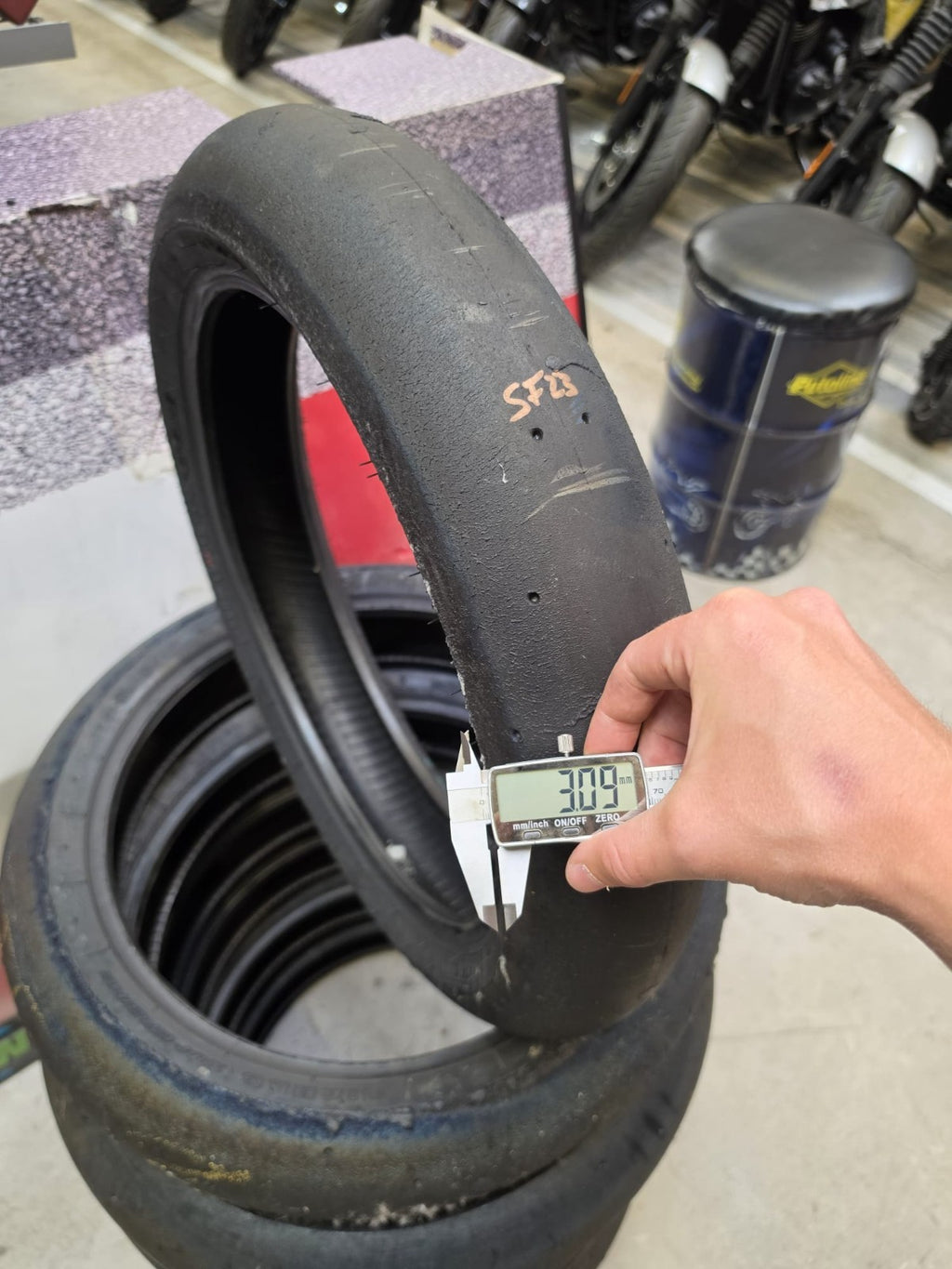 Pirelli Diablo Superbike SC1 125/70-17 Used BSB Scrub Motorcycle Tyre - SF23