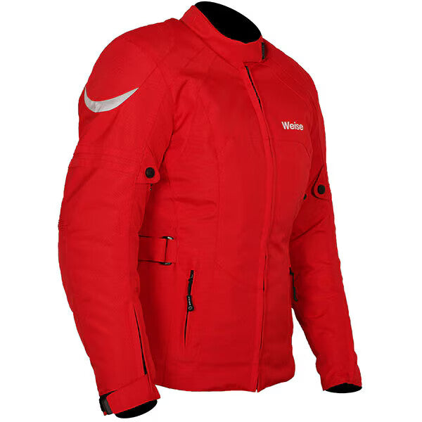 Weise Ladies Dakota Womens Waterproof CE Textile Motorcycle Motorbike Jacket Red