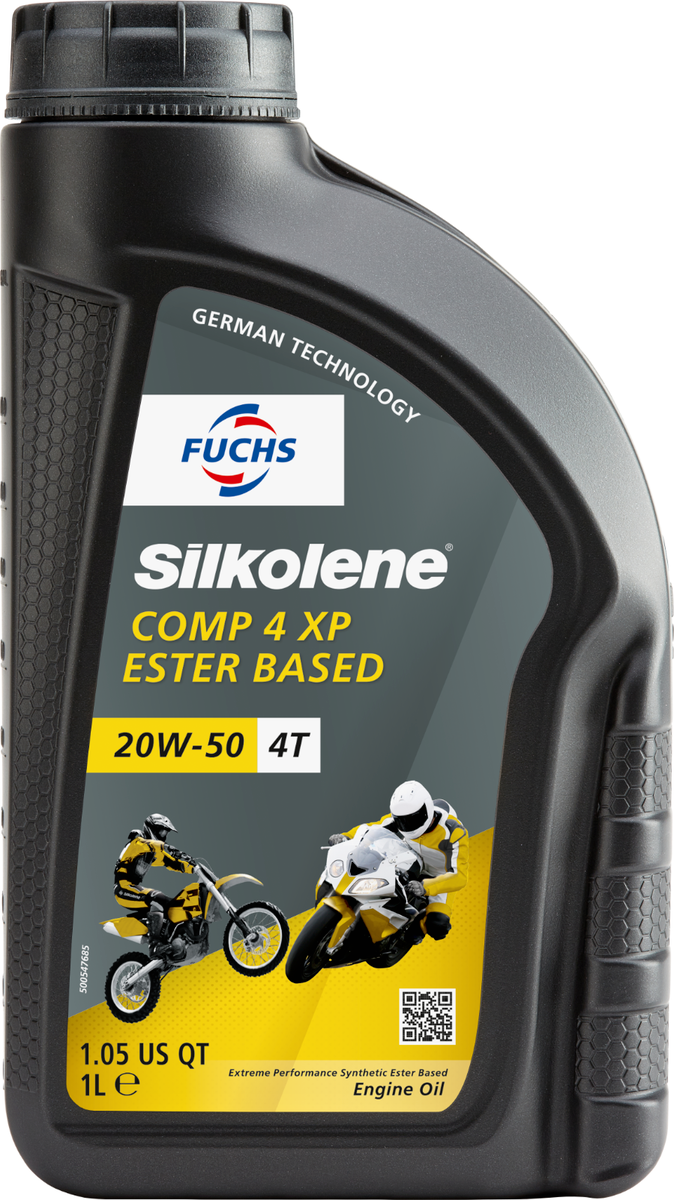 Silkolene Comp 4 20W-50 XP Synthetic Ester Based 4T Motorcycle Engine Oil - 1L
