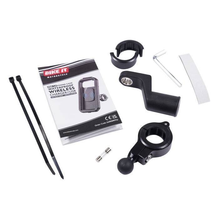 Bike It Pro2 Motorcycle Motobike Wireless Phone Charger Waterproof with USB-C