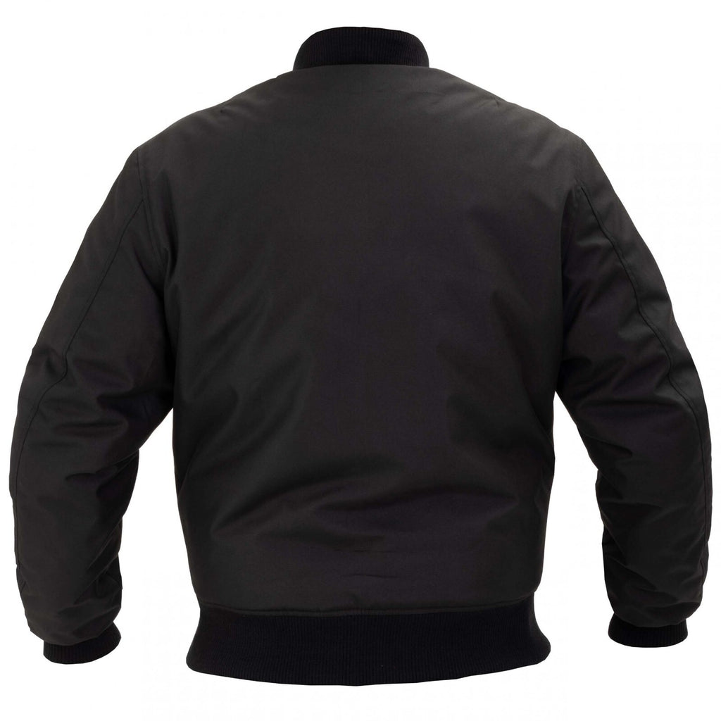 Rayven Combat Aramid Black Waterproof CEAA Motorcycle Motorbike Bomber Jacket