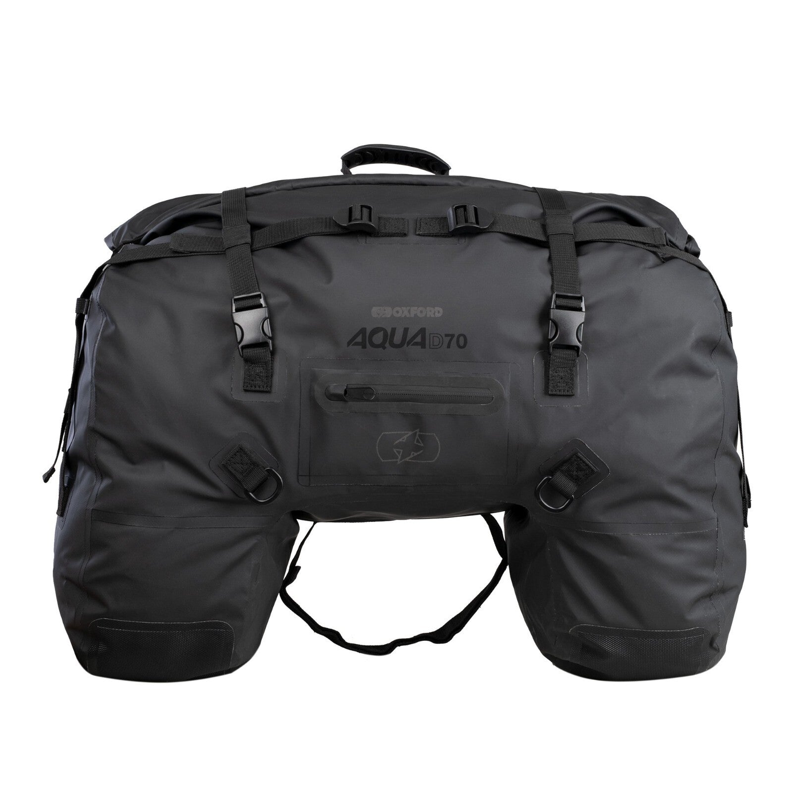 Oxford Aqua D-70 Waterproof Motorcycle Motorbike Saddle Duffel Roll Bag Black