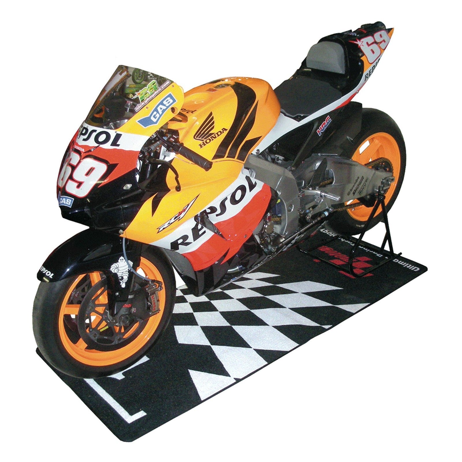 Bike Tek MotoGP Parc Ferme Design Workshop Motorcycle Garage Mat 190 X 80cm
